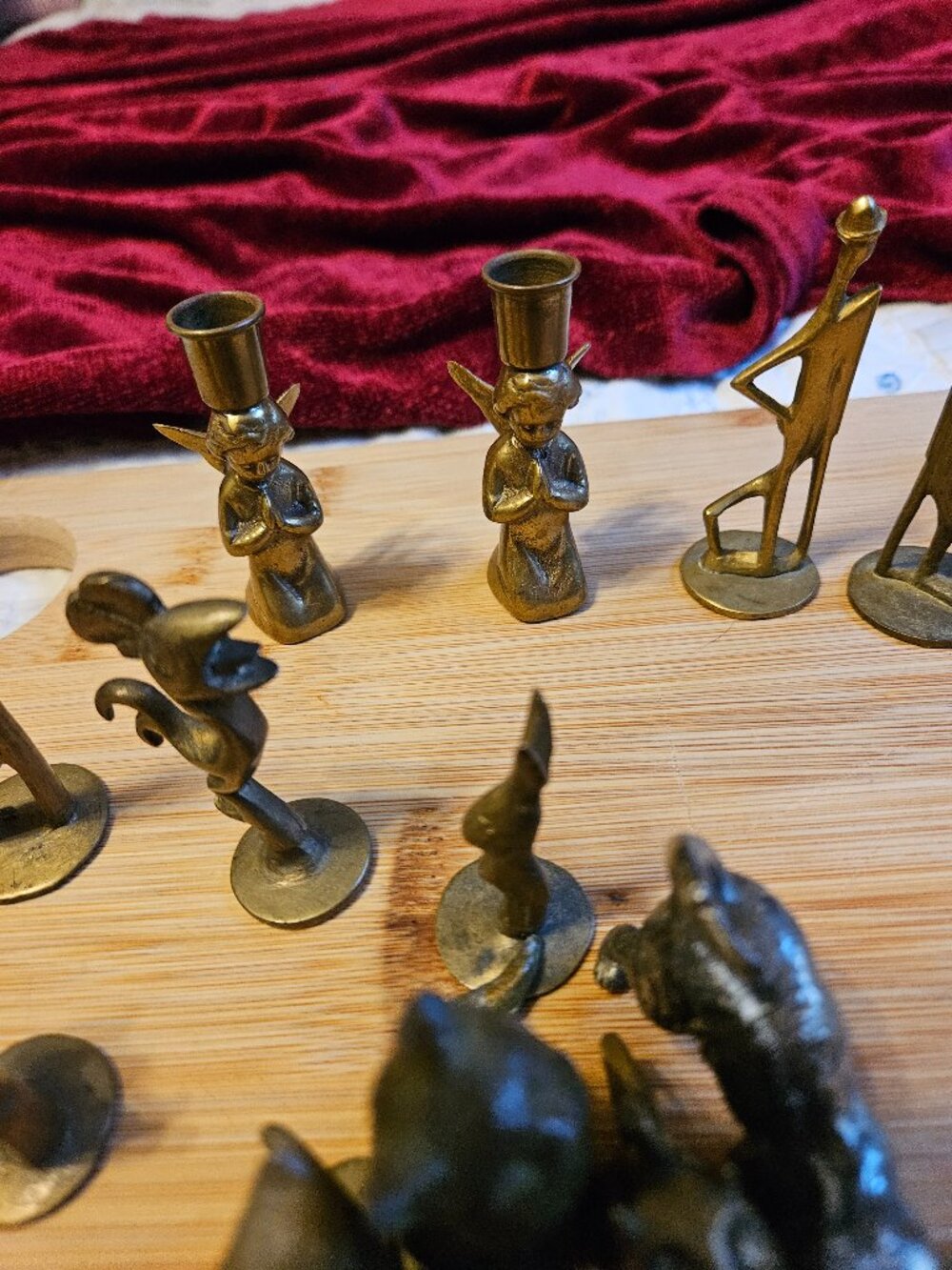 VINTAGE COLLECTORS SET OF 20 PEWTER AND BRASS FIGURINES  SOME EXTREMELY OLD ! - Picture 2 of 5